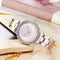 SKENGKE SK K0075 Fashion Women Crystal Ladies Dress Stainless Steel Quartz Watch
