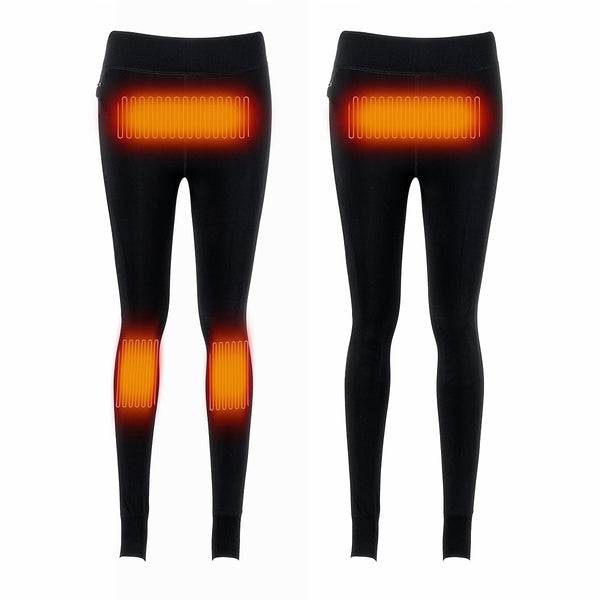 Women USB Electric Heated Warm Pants Winter Warmer Heating Base Trousers Elastic