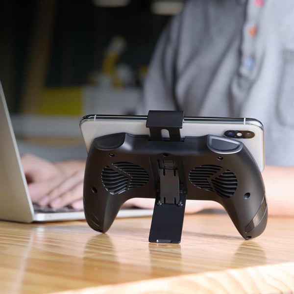 ROCK Gamepad Controller Phone Holder Double Cooling Fan With Power Bank For 4-6.7 inch Phones
