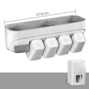 Creative Toothbrush Holder Magnetic Adsorption Inverted Cup Wall Mount Toothpaste Squeezer Family Set