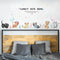 Miico SK7184 Hand-Painted Cat Wall Sticker Children's Room Kindergarten Decorative Stickers DIY Sticker