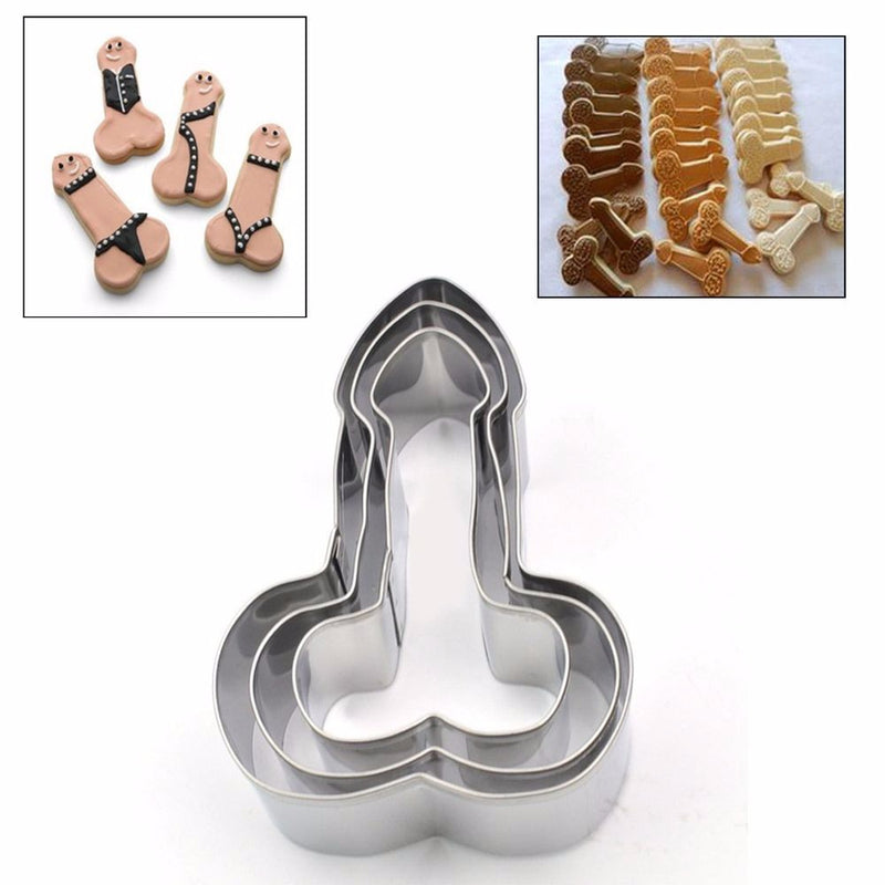Honana Stainless Steel Willy Penis Cookie Cutter Baking Mold Biscuit Fondant Cake Mould Decorations
