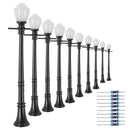 10Pcs/Set Railway Lamppost Lamps Street Light HO Scale LED Light
