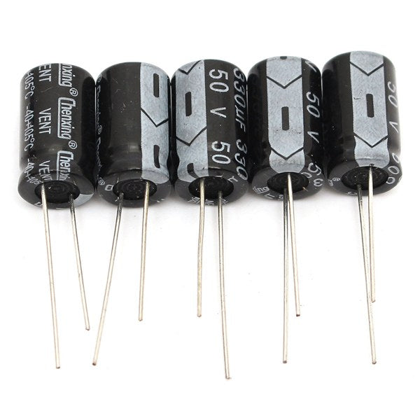 120pcs 15 Value 50V Electrolytic Capacitor 1UF-2200UF Assortment Kit