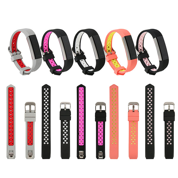22mm Watch Band Colorful Silicone Strap Replacement for Fitbit Alta and Alta HR Smart Watch