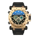 STRYVE S8015 5ATM SWISS Movement Chrono Date Week  Dual Display Digital Watch