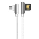HOCO U42 90 Degree Exquisite Steel Type C Charging Data Cable For Tablet Smartphone 1.2M
