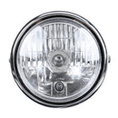 6 Inch H4 Metal Motorcycle Headlight Hi-Lo Beam Headlamp Cafe Racer Halogen Bulb Universal