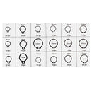 Suleve MXMR1 300Pcs 3-32mm Assorted External Circlip Snap Ring C-Clip Repairs Parts Case Box