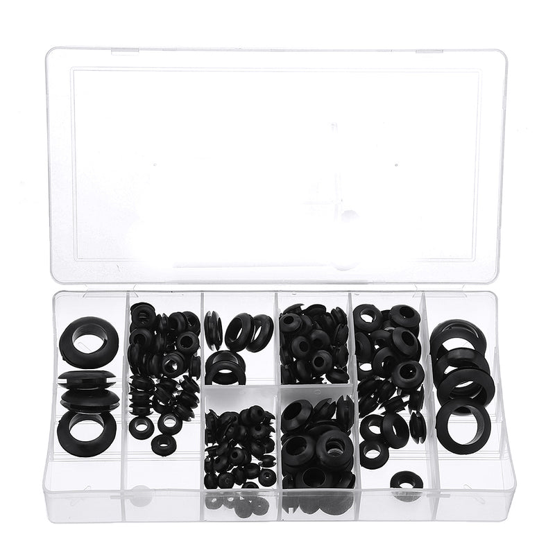 Suleve MXRW5 180Pcs Rubber O Ring Washer Grommets Ring Anti-slip Gasket Seal Assortment Set