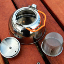 BRS-TS06 0.65L Outdoor Stainless Steel Tea Pot Portable Camping Hiking Kettle Pot