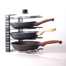 8 Layers Pot Organizer Rack Cabinet Storage Rack Lid Pan Holder Kitchen Countertop