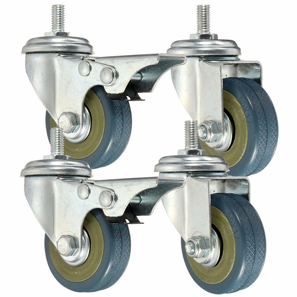 4pcs Heavy Duty  Rubber Swivel Castor Wheels Trolley Furniture Caster