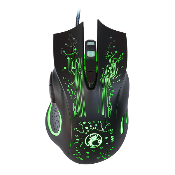 IMICE X9 2400DPI Adjustable Colorful LED 6 Buttons USB Wired Optical Gaming Mouse for PC Laptop