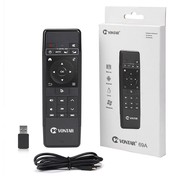VONTAR 2.4 GHz Mini Keyboard Wireless Air Mouse