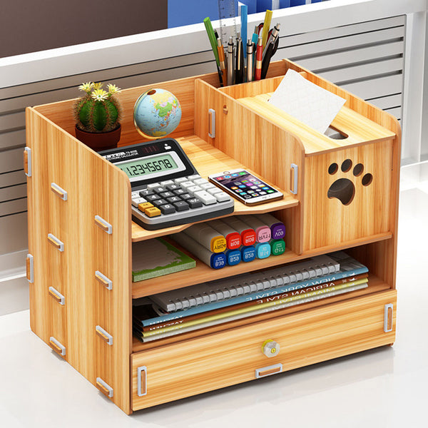 32.5x22.5x26cm Pencil Pen Holder Storage Box Rack Desk Stationery Density Plate Desktop Organizer