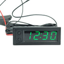 High Precision 3 IN 1 Car Clock Luminous Thermometer Voltmeter Car Temperature Battery Voltage Monitor Panel Meter DC 12V Clock
