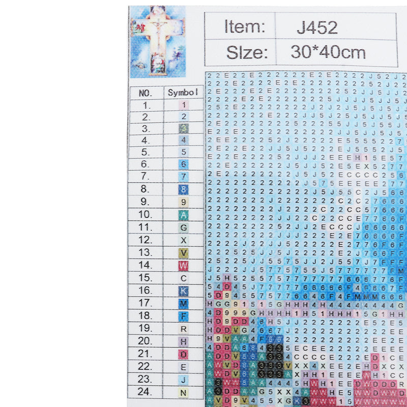 5D Diamond Painting Jesus Christ Religious Cross Stitch Kit DIY Craft Home Decor