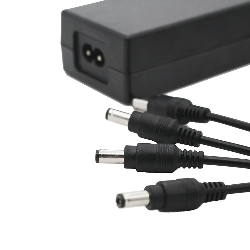 AC 100-240V To DC 12V 5A 60W Power Supply Adapter Universal Charger W/ Four DC Output