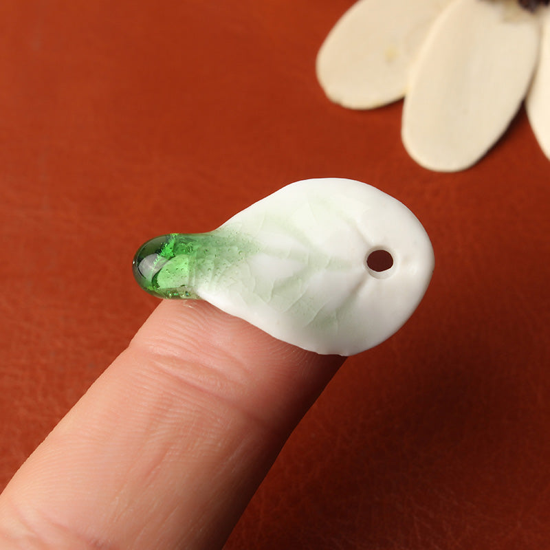 Ceramic Handmade DIY Tiles Leaf Pattern Durable Accessories