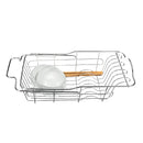 Stainless Steel Dish Drainer Drying Rack Holder Bowl Storage Basket Kitchen Sink Drain Shelf