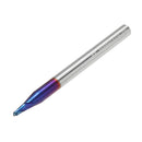Drillpro R0.5-R3 2 Flutes Tungsten Carbide End Mill HRC65 NACO Coated Ball Nose Milling Cutter