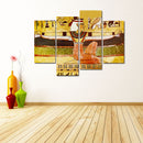 Miico Hand Painted Four Combination Decorative Paintings Ancient Egyptian Woman Wall Art For Home Decoration