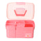 271717cm Mini HandHeld Double Deck Manicure Tools Storage Case Box Parts Storage Box