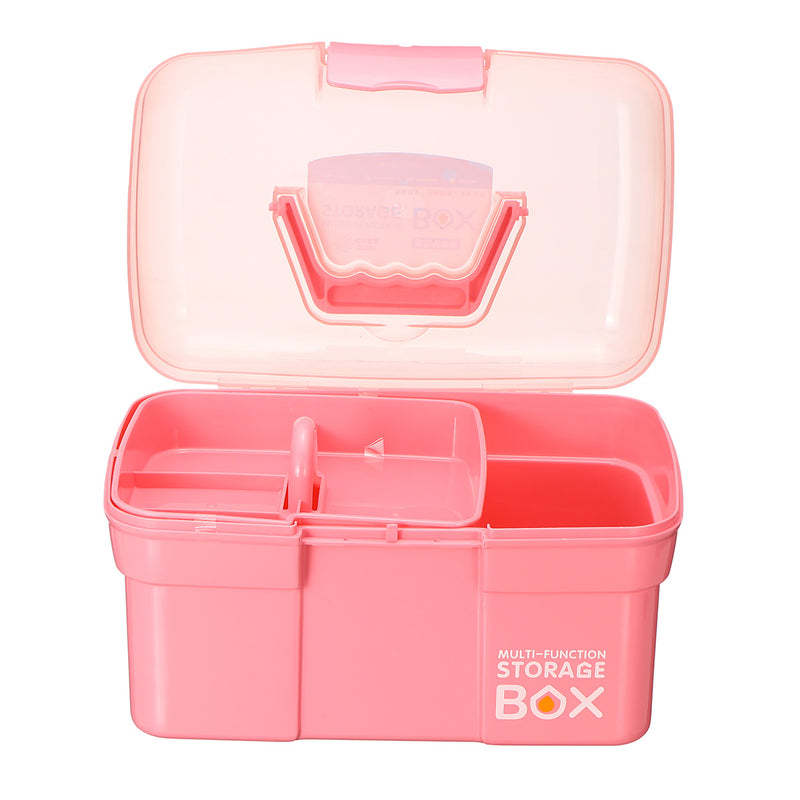 271717cm Mini HandHeld Double Deck Manicure Tools Storage Case Box Parts Storage Box
