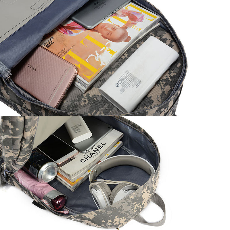 T0065 Oxford Fishing Bag Backpack With USB Charging Port Big Capacity PUBG Outdoor Hiking Climbing