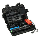 Tactical 90000LM T6 LED Flashlight Zoomable Torch Lamp 18650 Batt Charger Kit Set