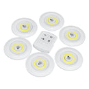 1/3/6pcs LED Wireless Stick On  LED Tap Light Bright Remote Battery Cabinet Closet Night Lamp