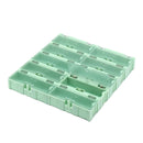 10pcs SMT SMD Kit Lab Chip Components Tool Screw Storage Box Case Plastic Green
