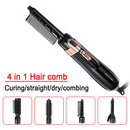 4in1 Multifunction Hair Comb Straight Brush Roll Hair Negative ion Hot Air Dryer