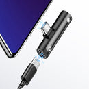 USAMS 2 in 1 Type C 3.5mm Jack Audio Aux Charging adapter For Oneplus 6T Xiaomi Mi8 Pocophone F1 S9