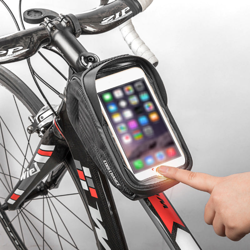CoolChange Waterproof Bike Bag Frame Phone Holder Motorcycle Cycling GPS Bag 6inch/6.2inch Touch Screen
