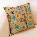 Ethnic Style Cotton Linen Cushion Cover Square Decoration Pillowcase House Decor Pillow Case