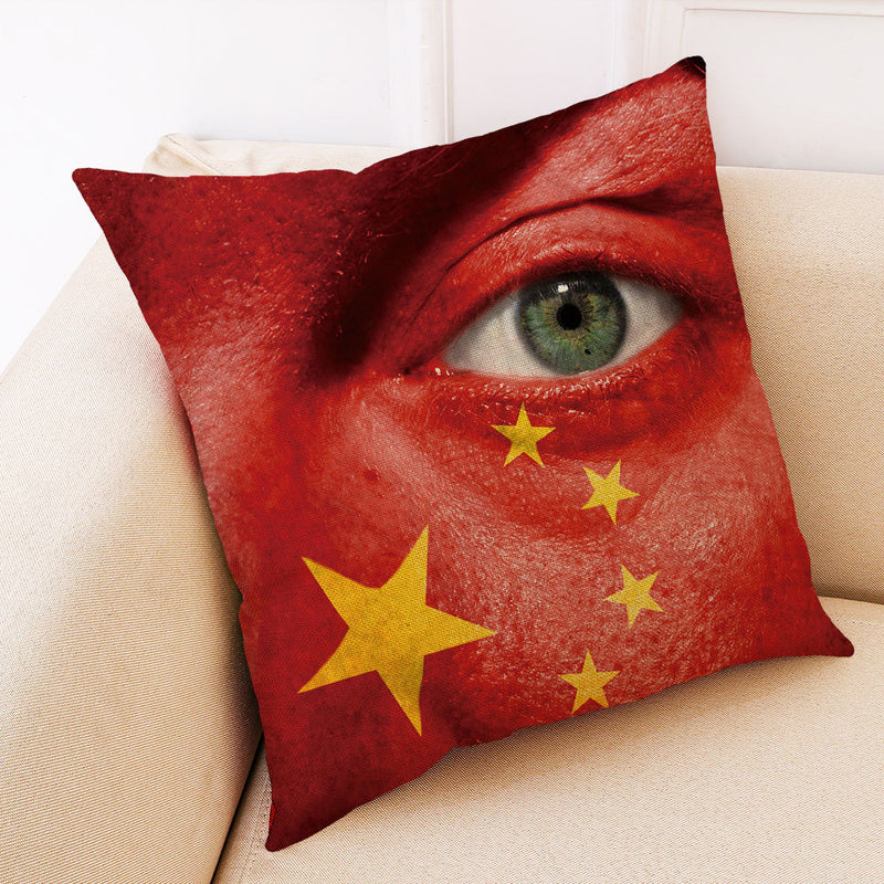 Honana BX National Flag With Eye Pattern Luxury Cushion Cover Throw Pillow Case Pillow Covers