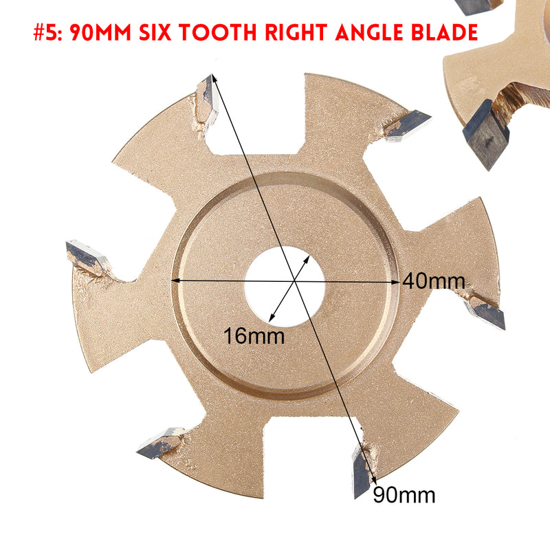 75/85/90/100mm Wood Carving Cutter Disc Blade Teeth Power for 16mm Angle Grinder Milling Tool
