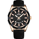 BAGARI 8001 Fashion Men Watch Waterproof Automatic Calendar Luminous Display Quartz Watch
