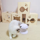 Loskii Pet Laser Cat Toys Feather Ribbon Laser Electric Cat Toy Turntable USB Charging