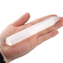 Natural Selenite Polished Manual Wand Round/Point Reiki Chakra Crystal Healing Massager 6 Inch - 7 Inch