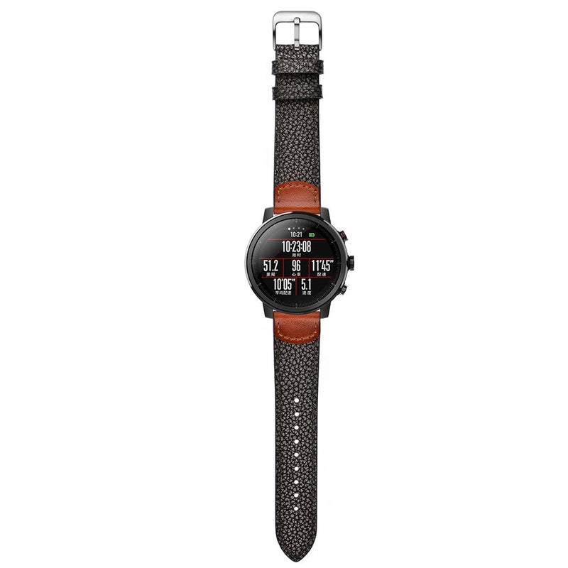 Unique Design 22mm Genuine Leather Strap Watch Band for Xiaomi AMAZFIT Strato Sports Smart Watch 2
