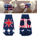 Union Jack Pet Clothes Dog Cat Puppy Winter Warm Knit Sweaters Coats Costume Apparel Dog Sweater