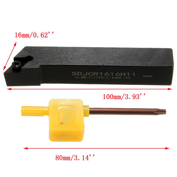 SDJCR1616H11 16 x100mm Right Hand Lathe External Turning Tool Holder For DCMT11T304