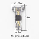 10PCS Transparent T Type Single Wire Cable Connector Terminal Crimp Lock Quick