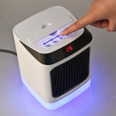 NFJ-001 800W Desktop Portable Colorful Night Light Heater Electric Warmer Remote Control Timing Household Small PTC Air Heater