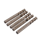 5Pcs 1/4 Inch 4 Flutes End Milling Cutter HSS CNC Straight Shank Engraving Tool