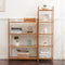 Bamboo Bookshelf Rack Multifunctional Bathroom Kitchen Living Room Holder Plant Flower Stand Utility Shoes Storage Shelf