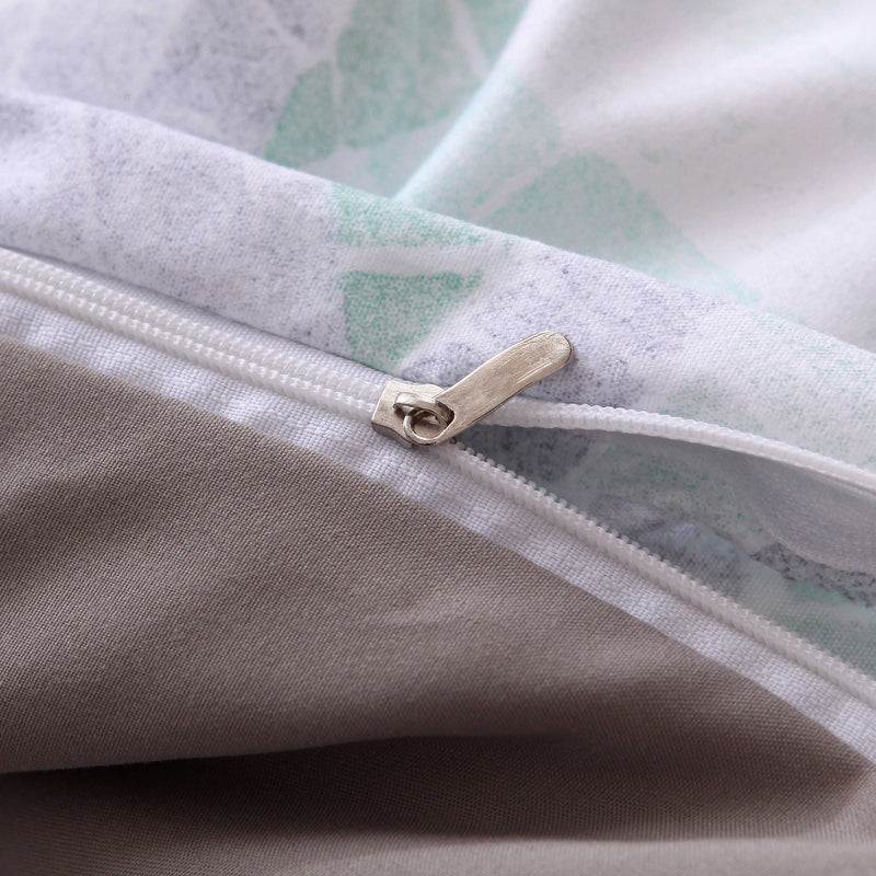 3 PCS Bedding Sets Simple Style Printed Quilt Cover Pillowcase For Queen Size